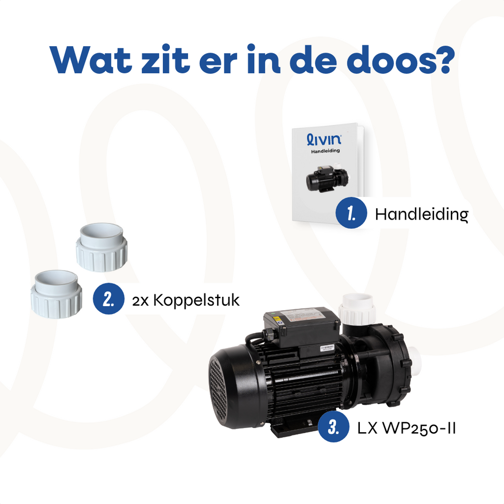 LX WP300 circulatiepomp geschikt voor jacuzzi’s en hottubs met krachtige watercirculatie