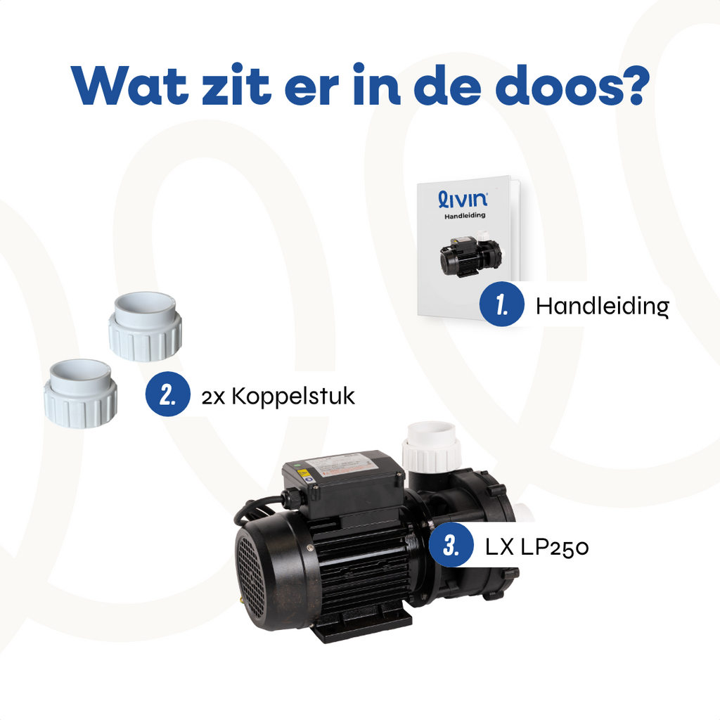 LX LP300 spa pomp met 3 PK vermogen, 2 inch in- en uitlaat aansluitingen en CE-certificering