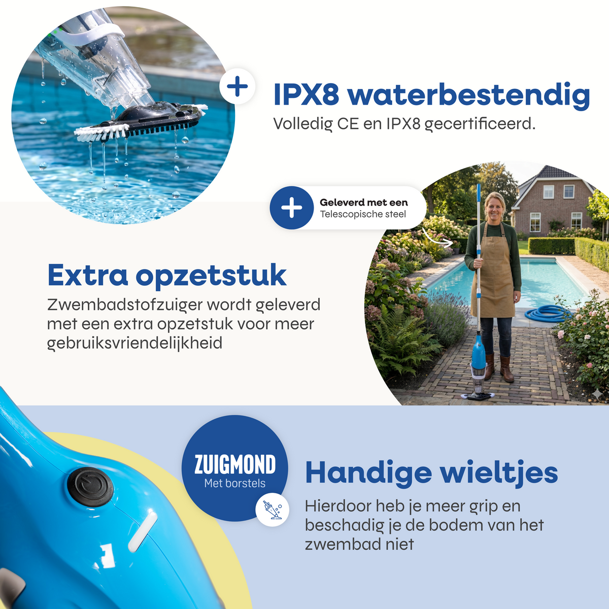Draadloze Elektrische Spa en zwembadstofzuiger