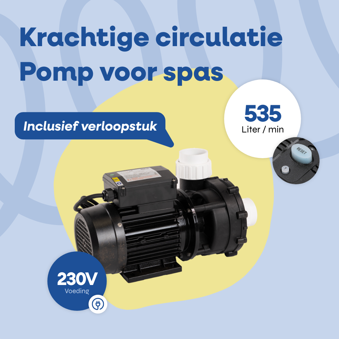 Robuuste spa circulatiepomp LP200 met 1,5 kW vermogen en CE-keur
