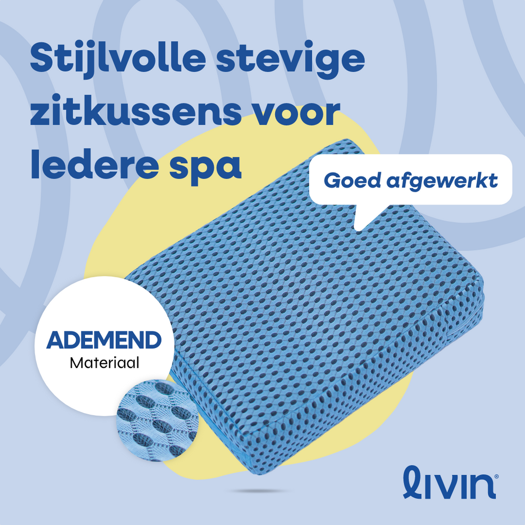 Spa Zitkussen blauw - Vierkant