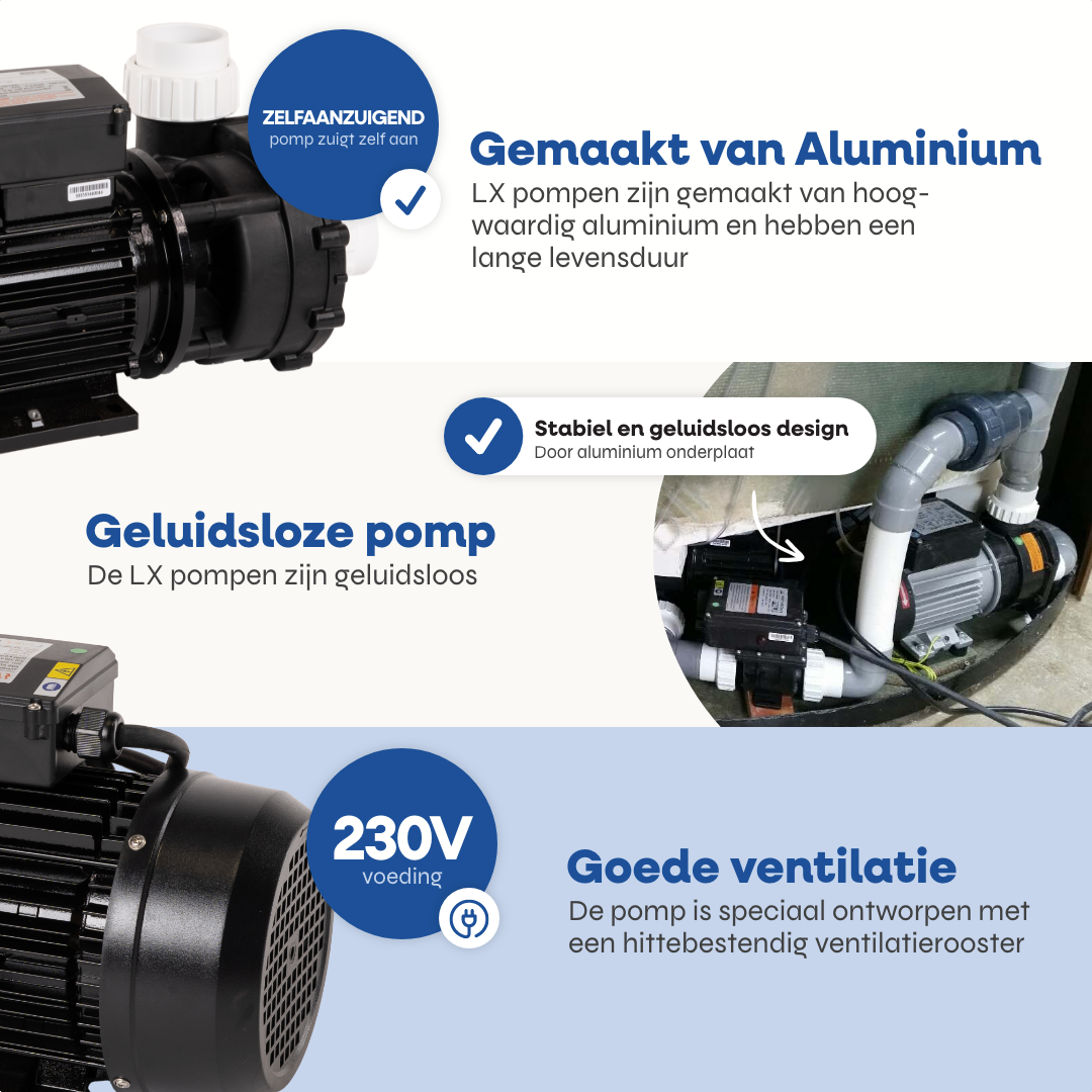 Compacte en krachtige spa massagepomp LP200 voor dagelijks gebruik